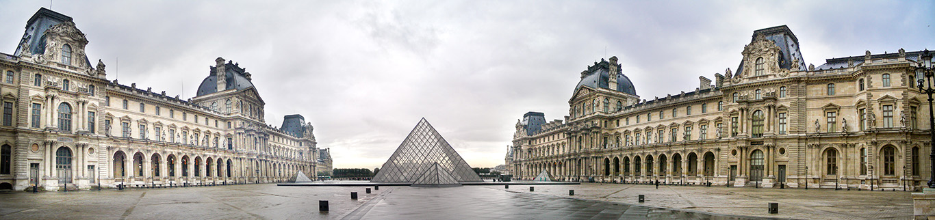 Louvre Paris Eiffel Tower France world travel golden hour