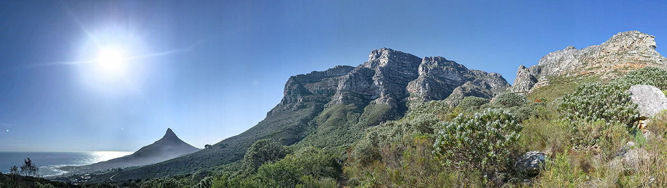 Pike Track hike Cape Town South Africa proteas 12 Apostles mountain range Atlantic Ocean Table Mountain Camps Bay Lion's Head